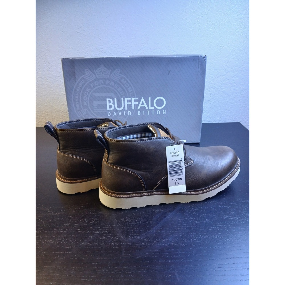 Buffalo David Bitton Metcalf Mens Brown Chukka Boots Memory Foam 9.5 1899633